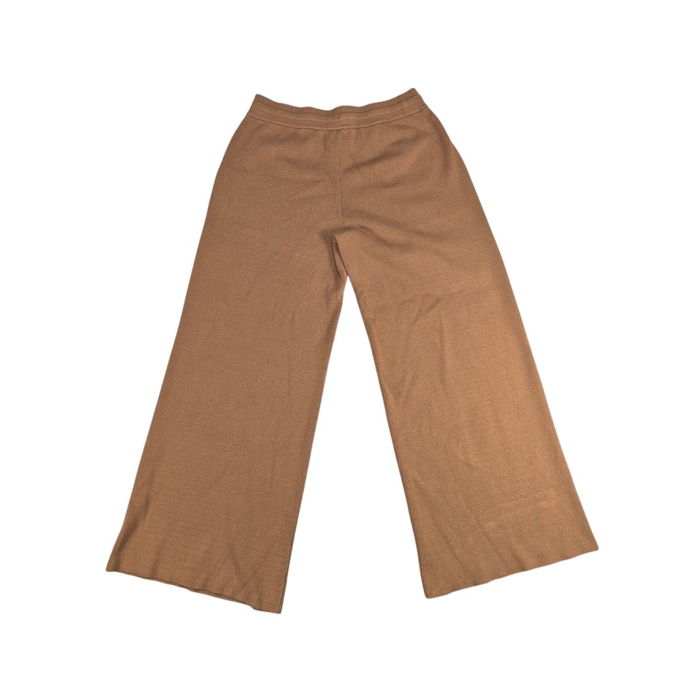 Splendid x Cella Jane Brown Knit Wide Leg Drawstring Loungewear Pants Large - Picture 2 of 6